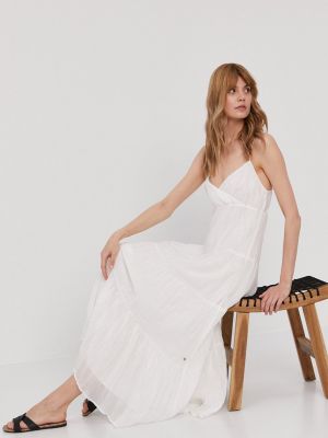 Дънкова рокля Pepe Jeans бяло