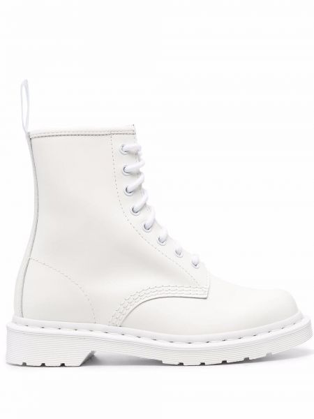 Dabīgās ādas puszābaki Dr. Martens balts