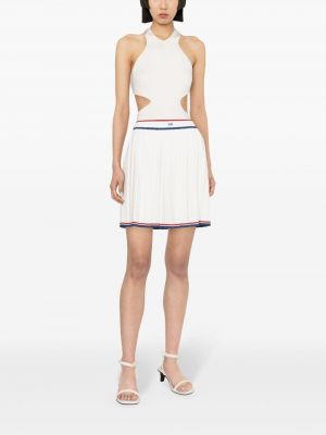 Plisované pletené mini sukně Gcds bílé
