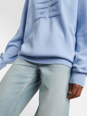 Кашмирен пуловер Givenchy синьо