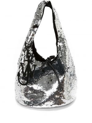 Nakupovalna torba s cekini Jw Anderson srebrna