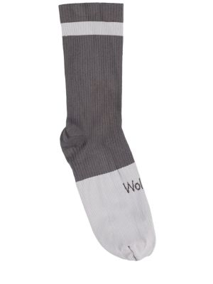 Памучни чорапи Wolford зелено