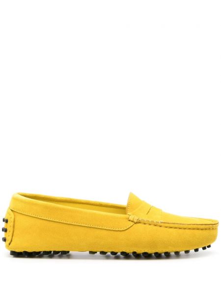 Pantofi loafer din piele de căprioară Scarosso galben