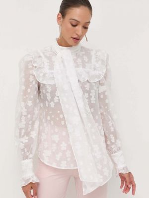 Блуза с принт Custommade бяло