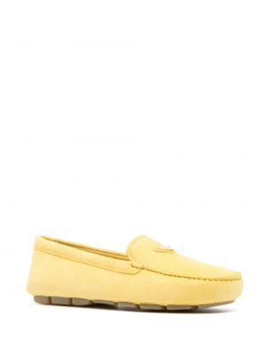 Seemisnahksed loafer-kingad Prada kollane
