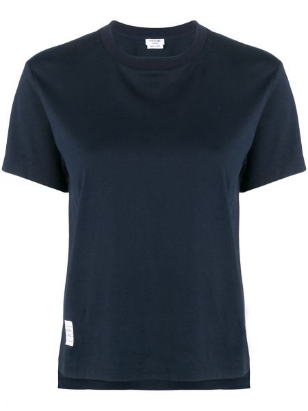 T-shirt di cotone Thom Browne blu