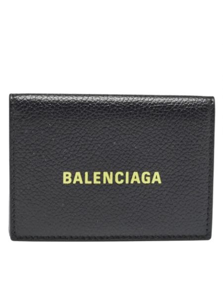 Retro leder geldbörse Balenciaga Vintage schwarz