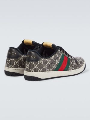 Δερμάτινα sneakers Gucci Screener μαύρο