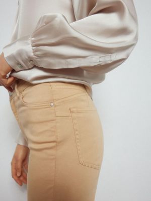 Атласные джинсы Pedro Del Hierro коричневые