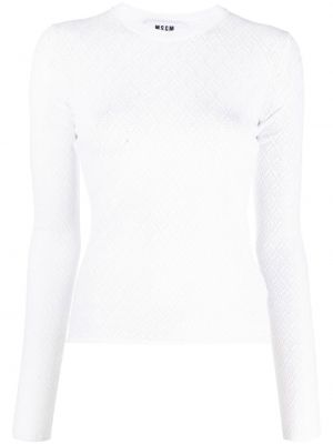 Пуловер с абстрактен десен Msgm бяло