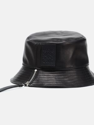 Leder mütze Loewe schwarz