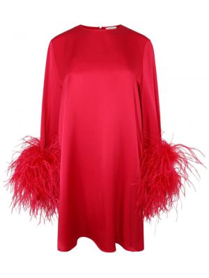 Сатенена коктейлна рокля Lapointe червено