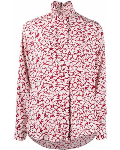 Camisa con estampado leopardo con estampado abstracto Isabel Marant étoile rojo