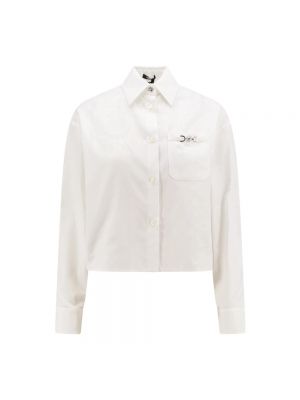 Blusa de algodón Versace blanco