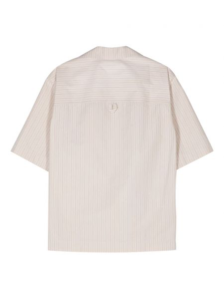 Pruhovaná bavlněná košile Lardini béžová
