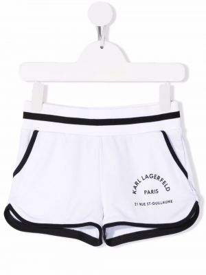 Trykt shorts for jenter Karl Lagerfeld Kids hvit