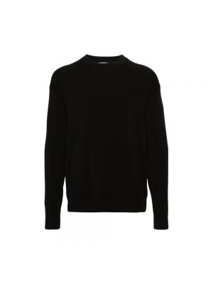 Sweter bawełniany z długim rękawem Auralee czarny