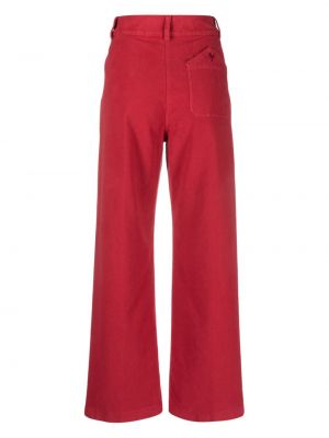 Bavlněné kalhoty relaxed fit Aspesi červené