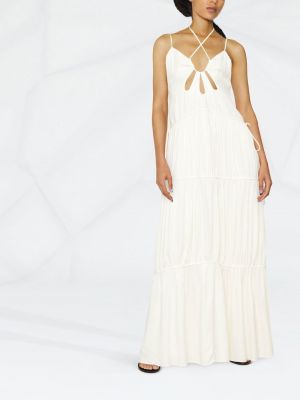 Sukienka długa plisowana Jonathan Simkhai biała