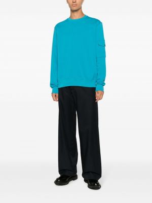 Sweatshirt aus baumwoll mit rundem ausschnitt Herno blau
