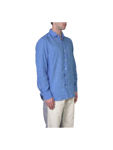 Camisa de lino Mc2 Saint Barth azul