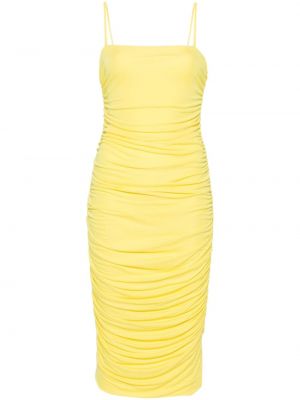 Sukienka midi z krepy Pinko żółta