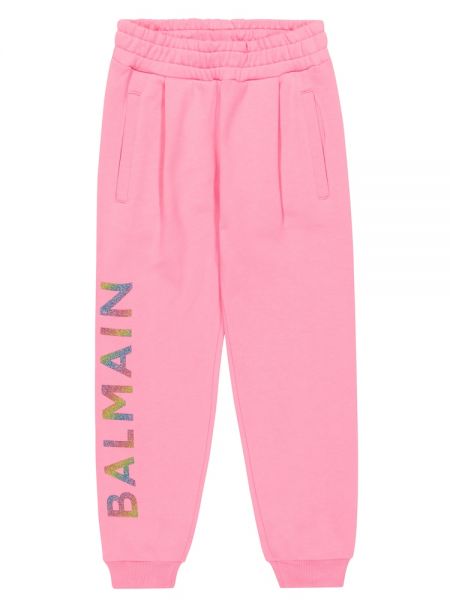 Bomull bukser 7/8 for jenter Balmain Kids rosa