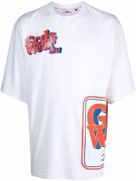 Camiseta con estampado oversized Gcds blanco