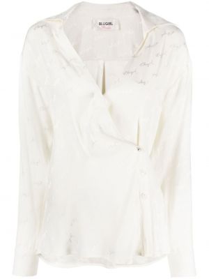 Блуза с принт Blugirl бяло