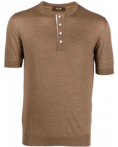 T-shirt en laine Moorer marron