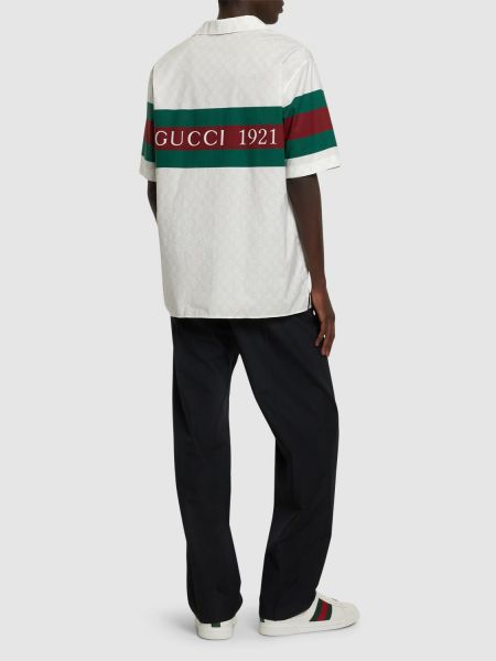 Bavlněná košile Gucci bílá