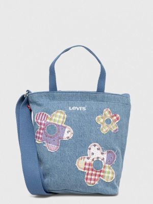 Bavlněná kabelka Levi's modrá