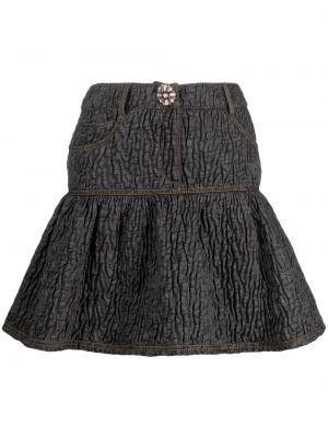 Dygsniuotas sijonas su baskų Moschino pilka