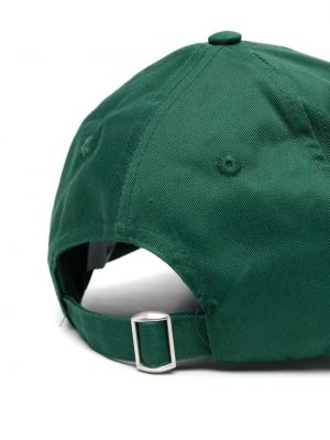Haftowana czapka z daszkiem bawełniana Axel Arigato zielona