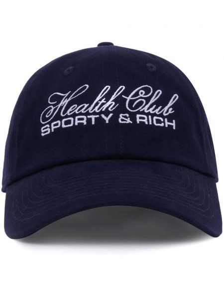 Medvilninis kepurė su snapeliu Sporty & Rich mėlyna
