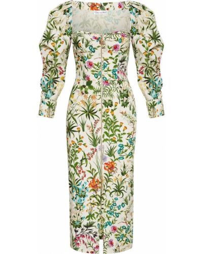 Trykt floral dress Oscar De La Renta