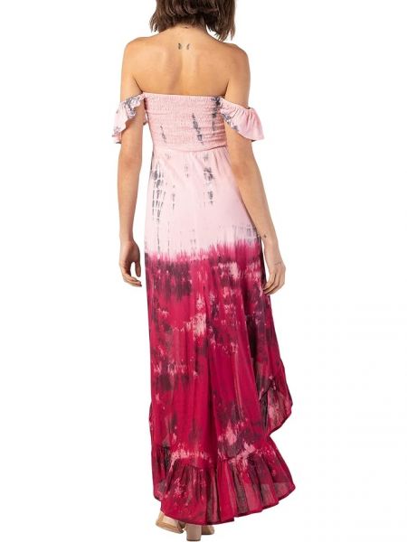 Розовое длинное платье Tiare Hawaii