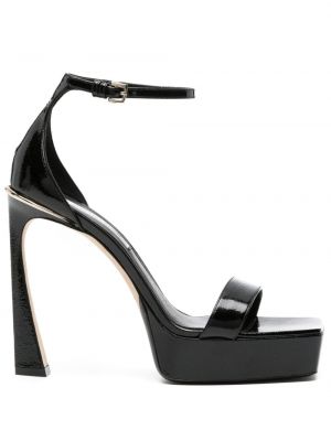 Sandále na platforme s hranatými špičkami Victoria Beckham čierna