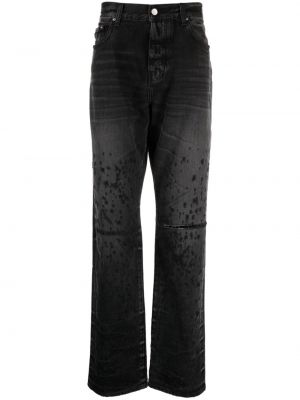 Obnosené džínsy s rovným strihom Amiri čierna
