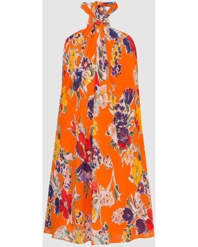 Шовкове Сукня Ralph Lauren, помаранчеве