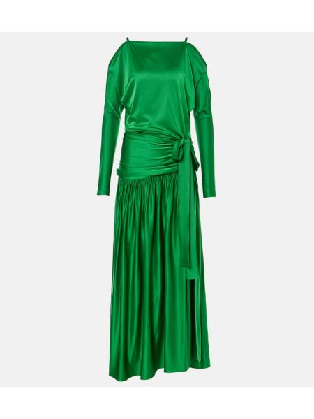 Satin maxi kjole Rabanne grøn