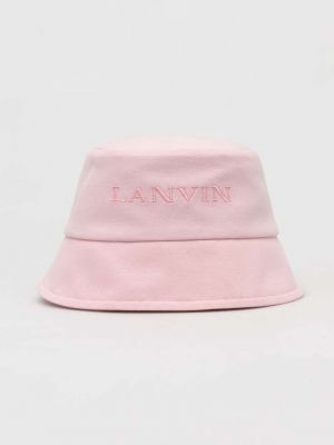 Różowy kapelusz bawełniany Lanvin