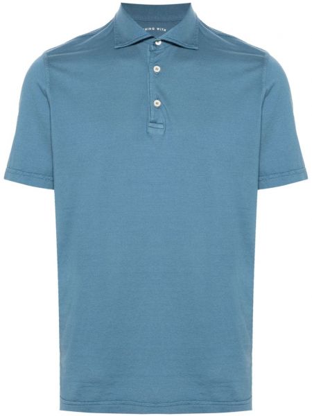 Поло тениска от джърси Fedeli синьо