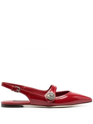 Slingback lakkskinn lær ballerinasko Dolce & Gabbana rød