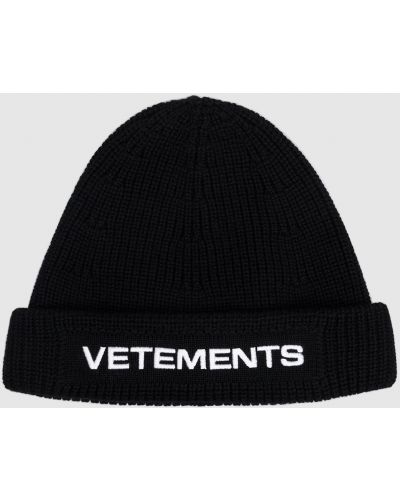 Вовняна шапка Vetements чорна