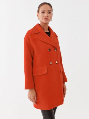 Μάλλινο παλτό Pinko κόκκινο