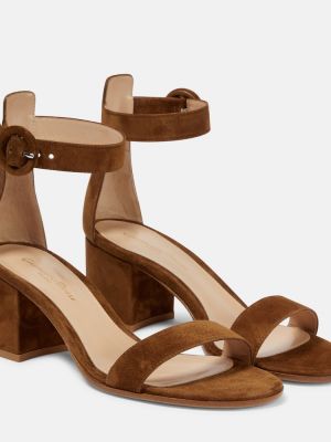 Sandale din piele de căprioară Gianvito Rossi maro
