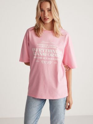 Oversized tričko Grimelange ružová