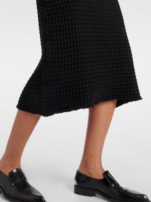Bavlněné midi sukně Jil Sander černé