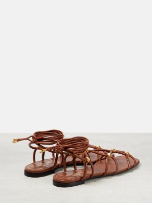 Kožené sandály Valentino Garavani hnědé